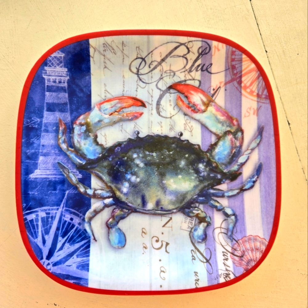 Melamine Crab Plate Set